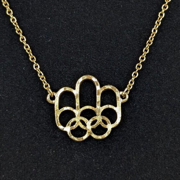 V. Montreal 1976 Olympics Logo Necklace - Picture 4 of 12
